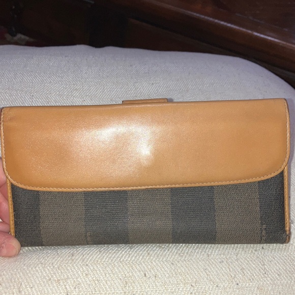 Fendi Pequin Stripe Long Wallet Vintage - Picture 14 of 15